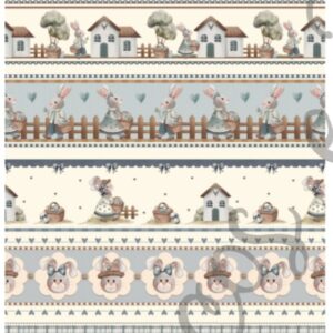 Tricoline 100% algodão Faixa Páscoa