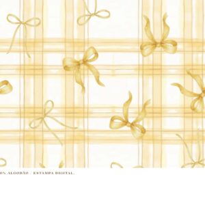 Tricoline 100% algodão Laços