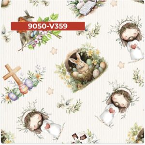 Tricoline 100% algodão Páscoa Jesus