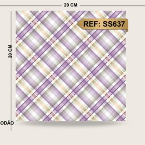 Tricoline 100% algodão Xadrez Roxo