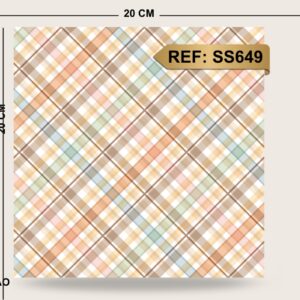 Tricoline 100% algodão Xadrez Laranja e Azul