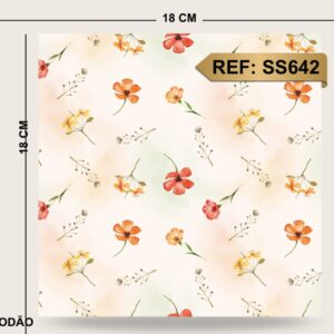 Tricoline 100% algodão Florzinhas