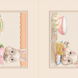 Sarja 100% algodão Jogo Americano Coelhos