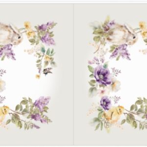 Sarja 100% algodão Jogo Americano Coelhos Pintinho