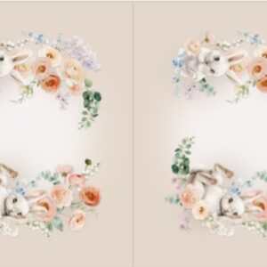 Sarja 100% algodão Jogo Americano Coelhos