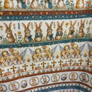 Tricoline 100% algodão Faixa Páscoa