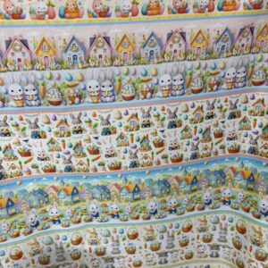 Tricoline 100% algodão Faixa Páscoa