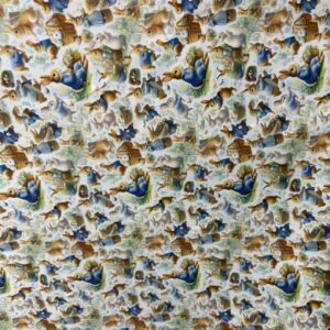 Tricoline 100% algodão Coelhos Páscoa