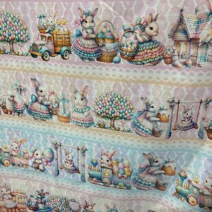 Tricoline 100% algodão Faixa Páscoa