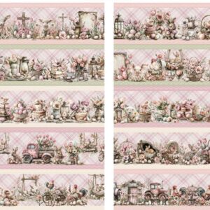 Tricoline 100% algodão Faixa Páscoa