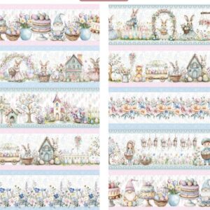 Tricoline 100% algodão Faixa Páscoa