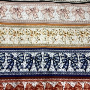 Tricoline 100% algodão Faixa Laços