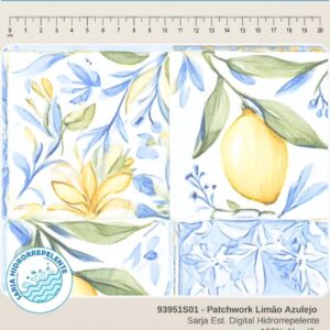 Sarja 100% algodão Patchwork Limão Cris