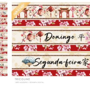 Tricoline 100% algodão Faixa Japão