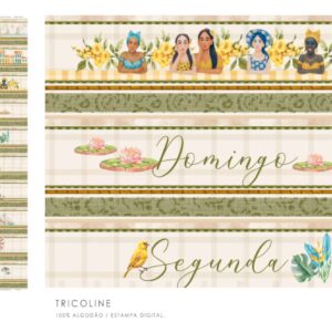 Tricoline 100% algodão Faixa Brasil