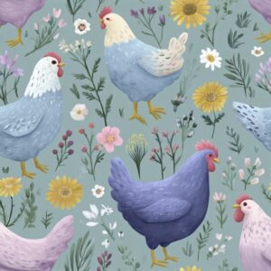 Tricoline 100% algodão Galinhas