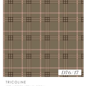 Tricoline 100% algodão Xadrez Marrom