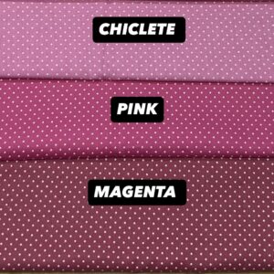 Tricoline 100% Algodão Poa Magenta
