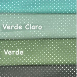Tricoline 100% Algodão Poa Verde Claro