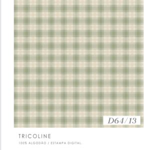 Tricoline 100% algodão Xadrez Verde