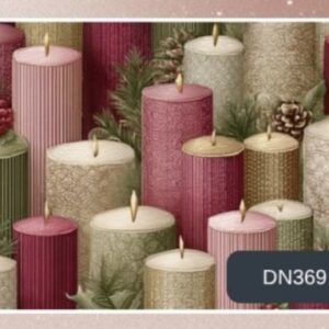 Tricoline 100% algodão Velas de Natal