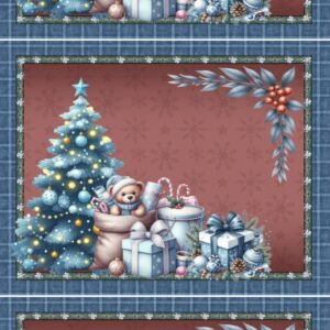 Tricoline 100% algodão Jogo Americano Natal Boneco de Neve