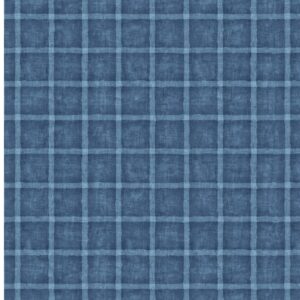 Tricoline 100% algodão Xadrez Azul