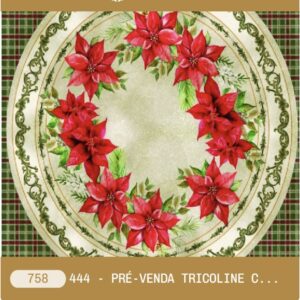 Tricoline 100% algodão Sousplat Royal Christmas