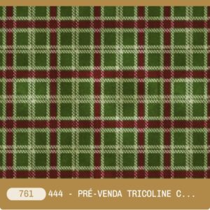 Tricoline 100% algodão Xadrez Royal Natalino