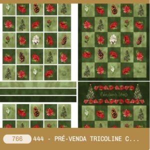 Tricoline 100% algodão Calendário do Advento