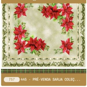 Sarja 100% algodão Jogo Americano Royal Christmas