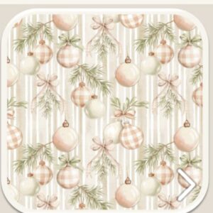 Tricoline 100% algodão Bolas de Natal