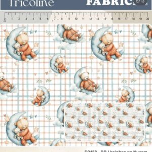 Tricoline 100% algodão Ursinhos Lua