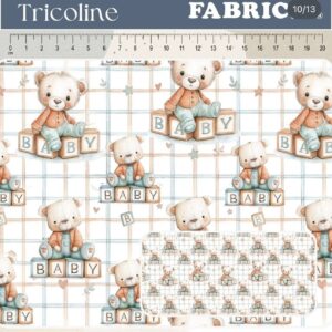 Tricoline 100% algodão Ursinhos