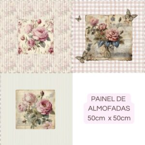 Tricoline 100% algodão Almofadas floral