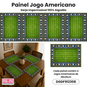 Sarja 100% algodão Jogo Americano Futebol