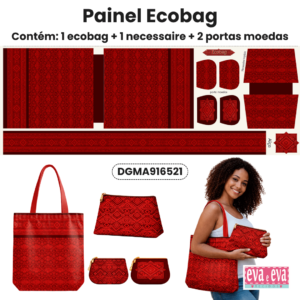 Sarja 100% algodão Painel Ecobag