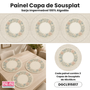 Sarja 100% algodão Painel Capa Sousplat