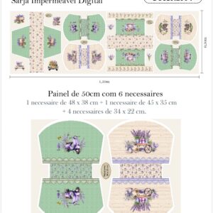 Sarja 100% algodão Kit Necessaires