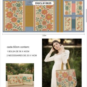 Sarja 100% algodão Painel Kit Bolsa
