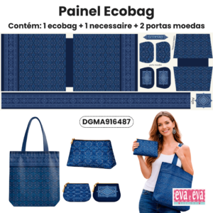 Sarja 100% algodão Painel Ecobag