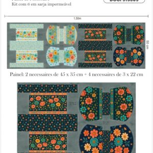 Sarja 100% algodão Kit Necessaires