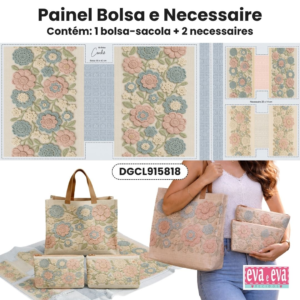 Sarja 100% algodão Painel Kit Bolsa