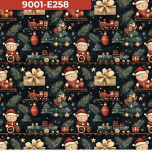 Tricoline 100% algodão Ursos Natal