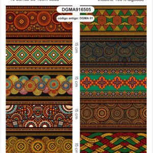Tricoline 100% algodão Faixa Mandalas