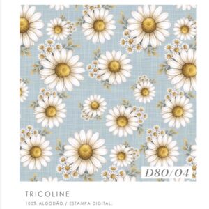 Tricoline100% algodão Margaridas