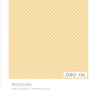 Tricoline100% algodão Xadrez amarelo