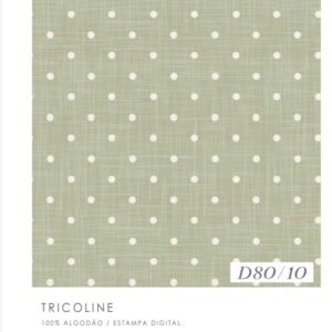 Tricoline100% algodão Poa verde